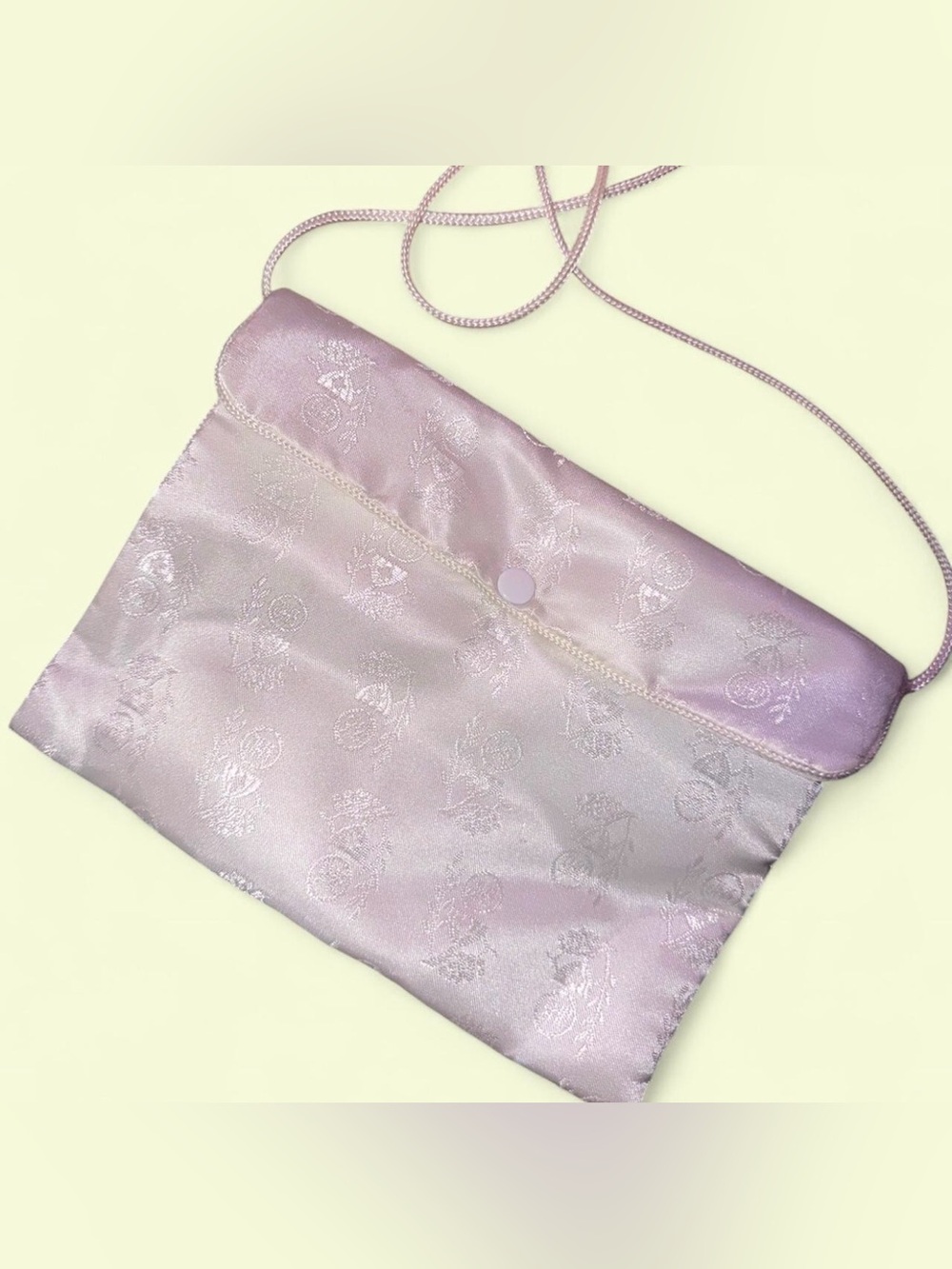 White Satin Crossbody Bag